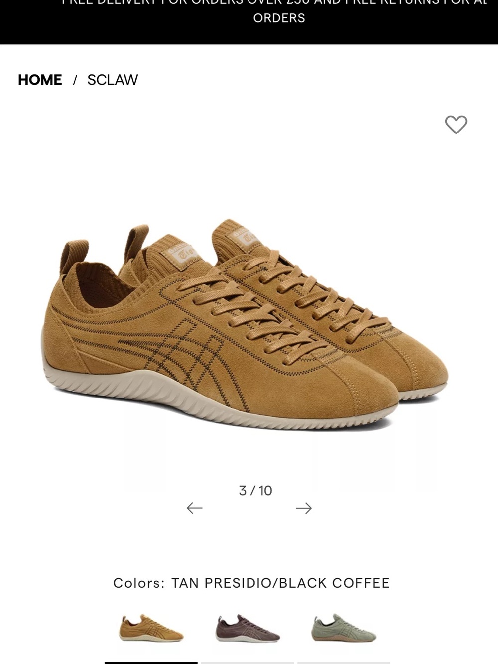 Onitsuka Sclaw New Without Tags in Tan